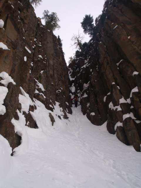 Rock gully right of Palisade